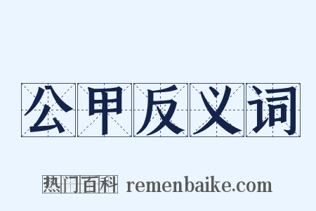 公甲反义词是什么意思的图片